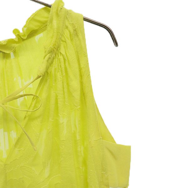 ドロシー シューマッハ 総柄 ノースリーブ シアー カットソー 2 イエロー DOROTHEE SCHUMACHER レディース