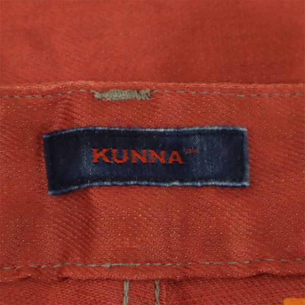 クンナ カラー パンツ ｗ30 レッド KUNNA ボタンフライ メンズ