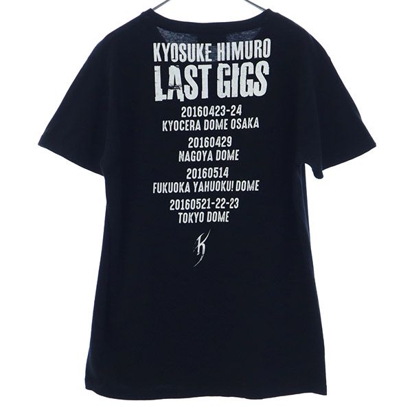 氷室京介 ラスト ギグズ プリント 半袖 Tシャツ S ブラック KYOSUKE HIMURO LAST GIGS バンT メンズ