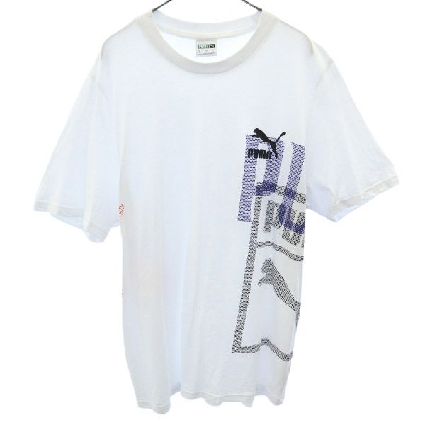 プーマ プリント 半袖 Tシャツ L ホワイト PUMA メンズ
