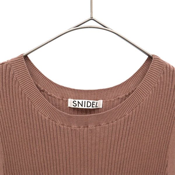 SNIDEL スナイデル SWNO204032 ノースリーブ リブ ロングワンピース F ブラウン レディース