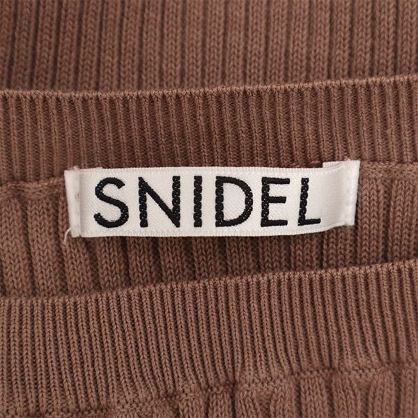 SNIDEL スナイデル SWNO204032 ノースリーブ リブ ロングワンピース F ブラウン レディース