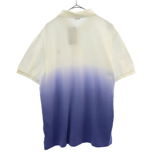POLO RALPH LAUREN ポロラルフローレン 未使用 グラデーション 半袖 ポロシャツ M ホワイト×ブルー 鹿の子 メンズ