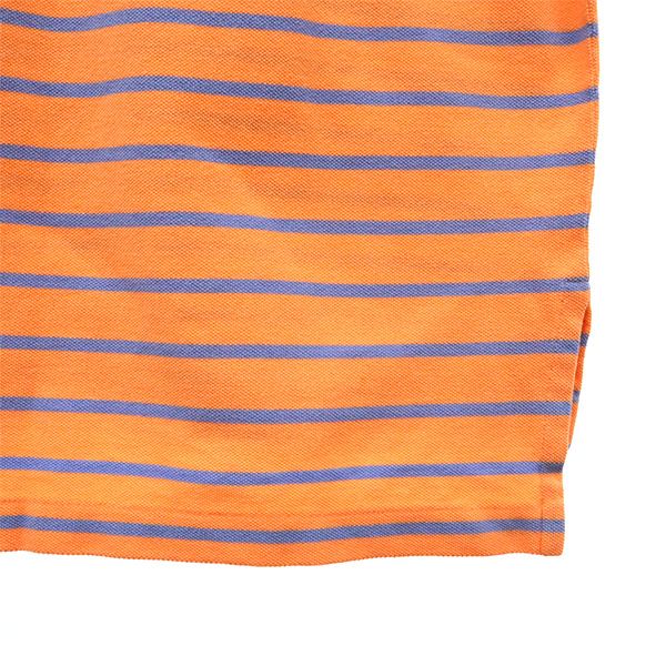 Polo by Ralph Lauren ポロバイラルフローレン 未使用 ボーダー 半袖 ポロシャツ M オレンジ×ブルー メンズ