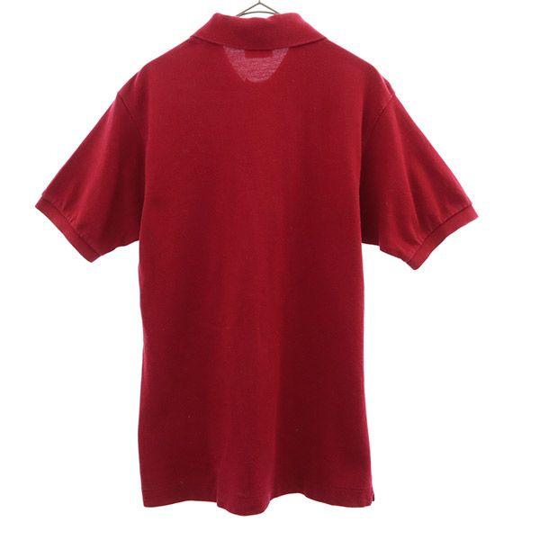 ラコステ 半袖 ポロシャツ 3 レッド LACOSTE 鹿の子 メンズ