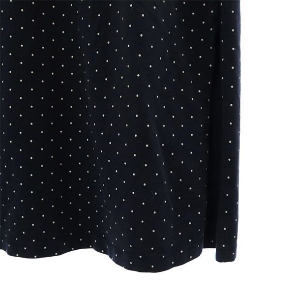 トミーヒルフィガー ドット柄 半袖 Vネック ワンピース XL ネイビー TOMMY HILFIGER レディース