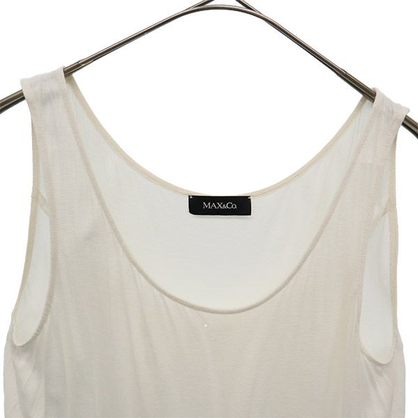 MAX&CO マックスアンドコー タンクトップ S ホワイト レディース