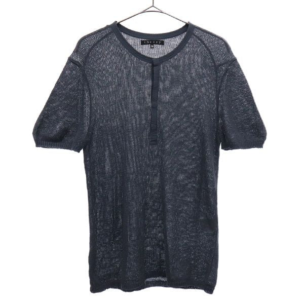 セオリー リネン 半袖 セーター 38 グレー theory ニット レディース