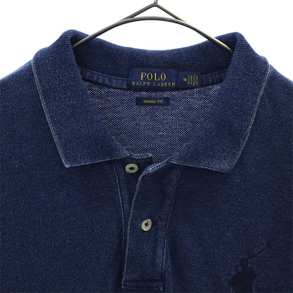 ポロラルフローレン ビッグポニー ビッグポニー 刺繍 半袖 ポロシャツ M ネイビー POLO RALPH LAUREN レディース