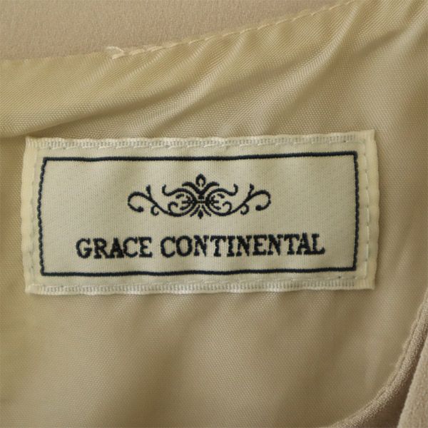 グレースコンチネンタル ノースリーブ ワンピース 33 ベージュ GRACE CONTINENTAL レディース