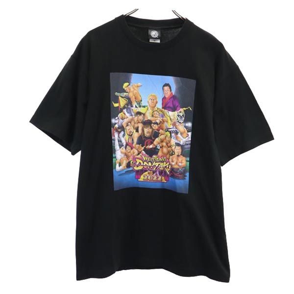 新日本プロレスリング レスリングどんたく 2022大会記念 半袖 Tシャツ XL ブラック系 New Japan Pro-Wrestling メンズ