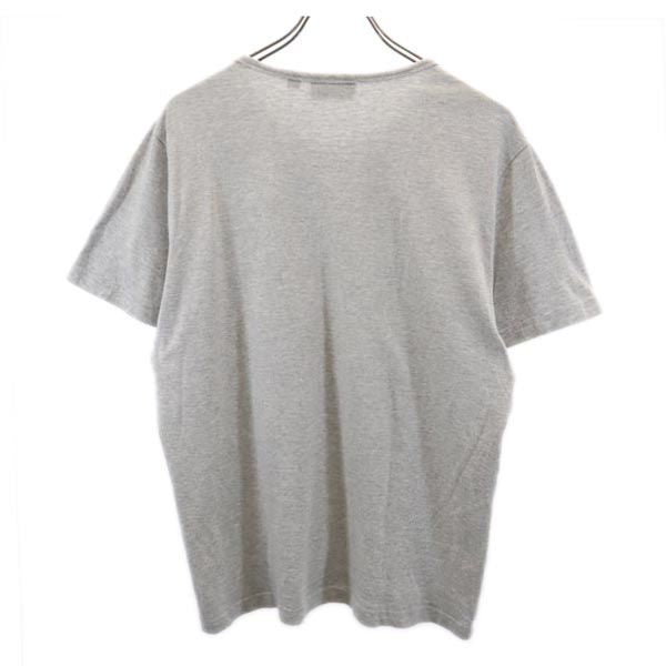 ラコステ 日本製 半袖 Vネック Tシャツ 5 ライトグレー LACOSTE ロゴワッペン付 メンズ