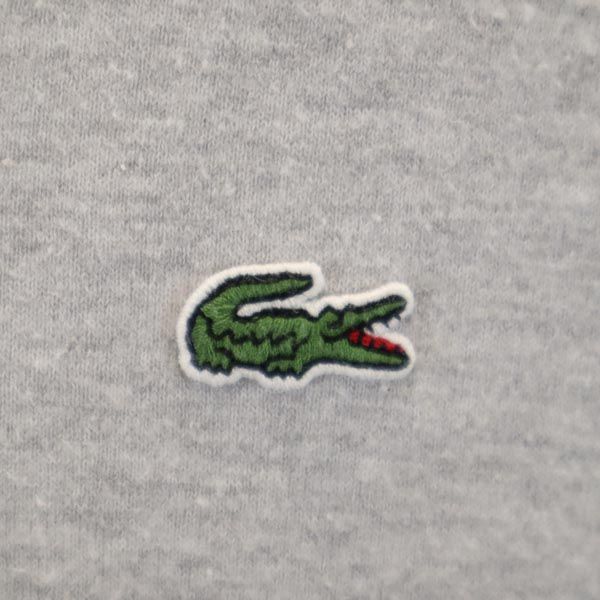 ラコステ 日本製 半袖 Vネック Tシャツ 5 ライトグレー LACOSTE ロゴワッペン付 メンズ