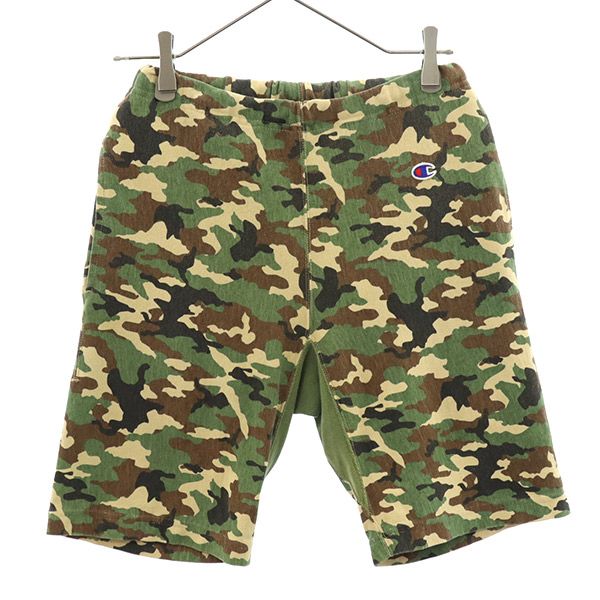 チャンピオン 迷彩柄 リバースウィーブ スウェットショートパンツ S Champion メンズ