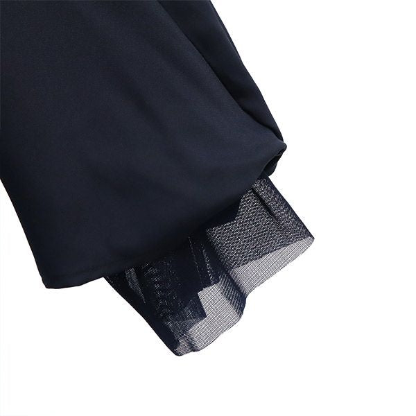 未使用 Viaggio Blu ビアッジョブルー 7分袖 ブラウス 1 ネイビー シャツ レディース