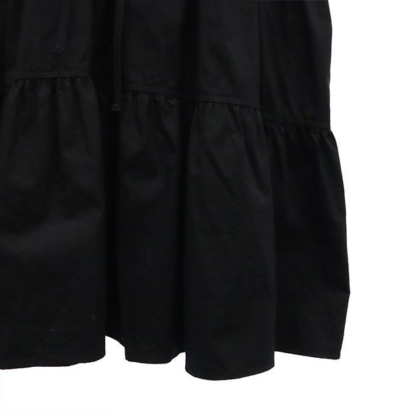 ザラ 半袖 ティアード ワンピース S ブラック ZARA レディース