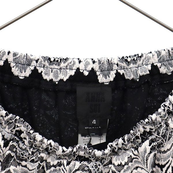 未使用 ANNA SUI アナスイ USA製 レース ショートパンツ 4 ブラック レディース