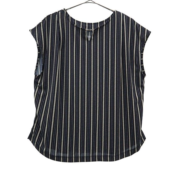 エニィスィス ストライプ ノースリーブ ブラウス 2 ネイビー系 anySiS レディース