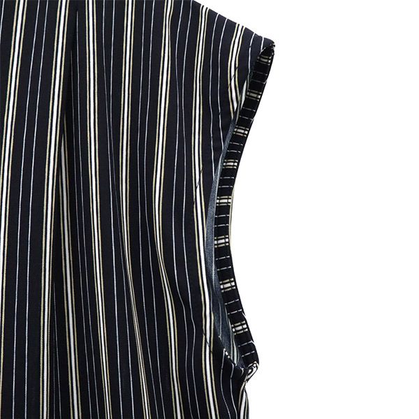 エニィスィス ストライプ ノースリーブ ブラウス 2 ネイビー系 anySiS レディース