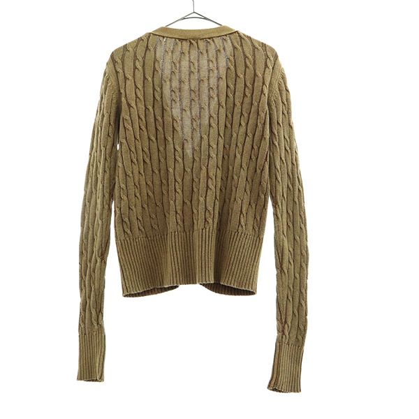 Ron Herman ロンハーマン コンチョボタン 長袖 コットンニット カーディガン XS ブラウン レディース