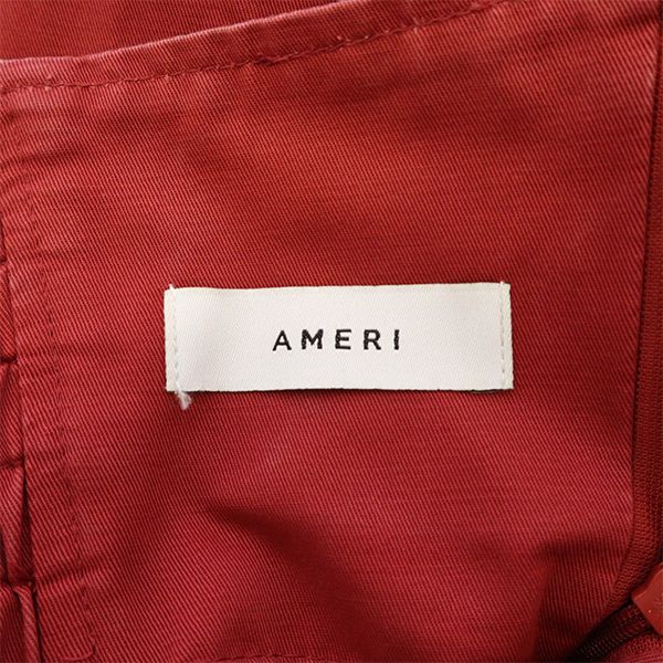 AMERI UNDRESSED アメリ ロング丈 フレアスカート M レッド レディース