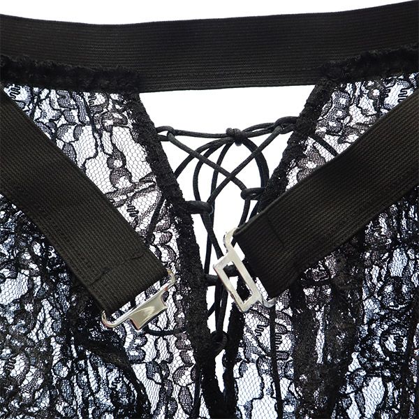 未使用 SNIDEL スナイデル ティアードレース ドッキング ショートパンツ F ブラック SWFP192114 レディース