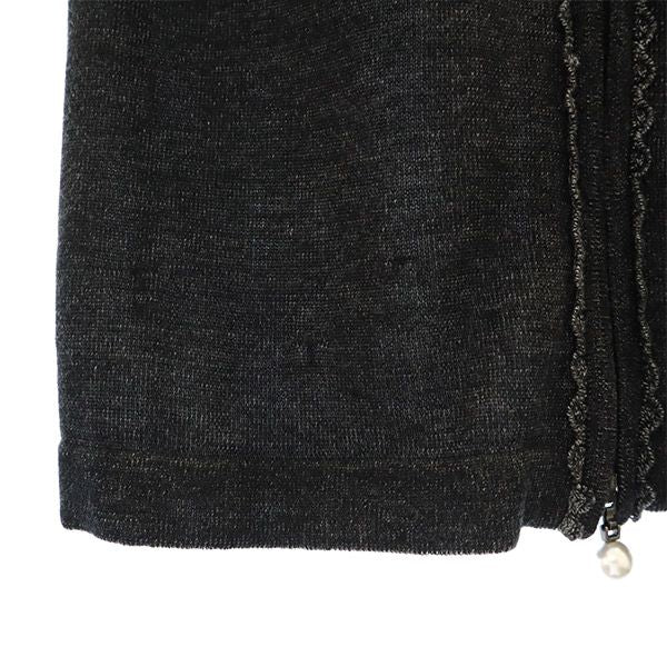 Rene ルネ 長袖 ニット ジップパーカー 36 グレー カーディガン ジャケット レディース