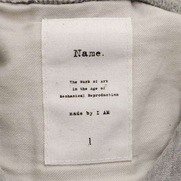 Name. ネーム 長袖 後付け スウェットパーカー 1 グレー プルオーバー トレーナー レディース