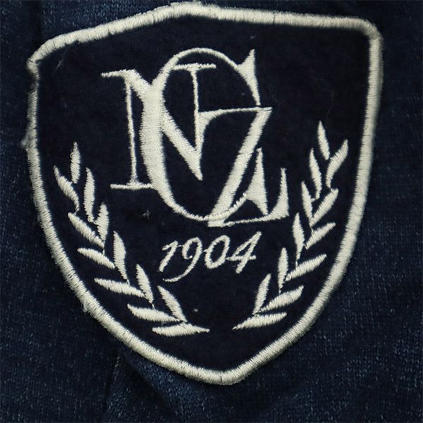 CANTERBURY OF NEW ZEALAND カンタベリー ロゴワッペン 長袖 ラガーシャツ M ネイビー ポロシャツ メンズ