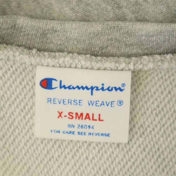 チャンピオン ワンポイントワッペン 半袖 リバースウィーブ スウェット シャツ XS グレー Champion トレーナー メンズ