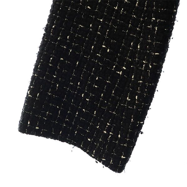 シップス チェック ツイード ジャケット M ブラック SHIPS レディース