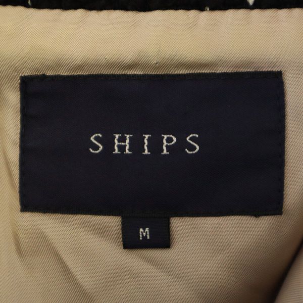 シップス チェック ツイード ジャケット M ブラック SHIPS レディース