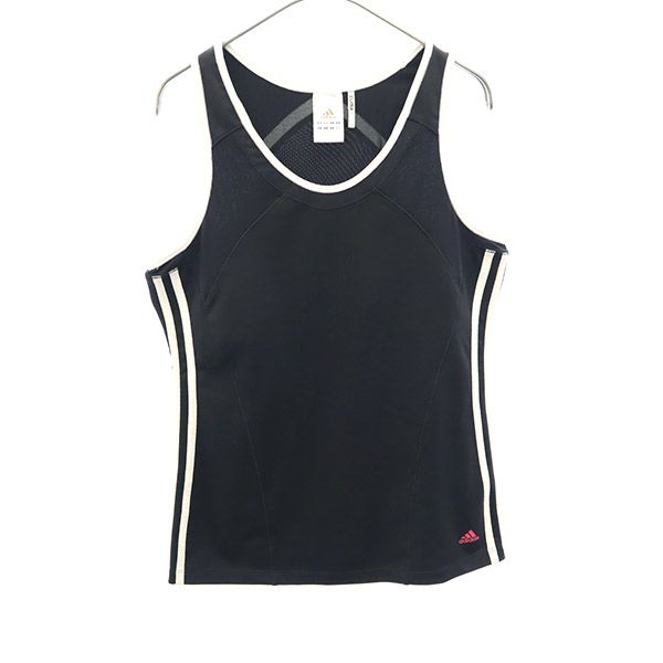 アディダス プリント トレーニング タンクトップ OT ブラック adidas スポーツ ウォームアップ レディース
