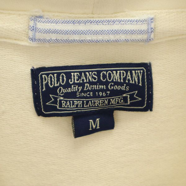 ポロジーンズカンパニーラルフローレン ワッペン 長袖 スウェットパーカー M ベージュ POLO JEANS COMPANY RALPH LAUREN プルオーバー トレーナー レディース