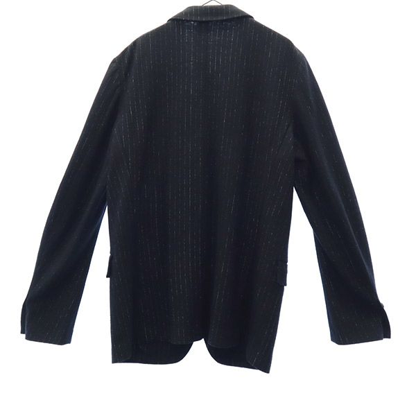 08sircus ゼロエイトサーカス ウールブレンド ストライプ テーラードジャケット 2/48 ブラック メンズ