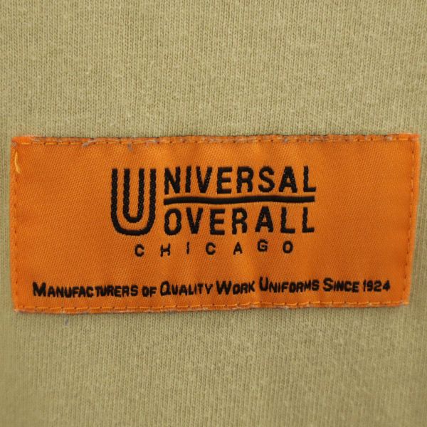 ユニバーサルオーバーオール ワッペン 長袖 Tシャツ L ベージュ UNIVERSAL OVERALL メンズ