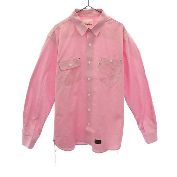 kinetics キネティックス 長袖 ミリタリーシャツ ピンク メンズ