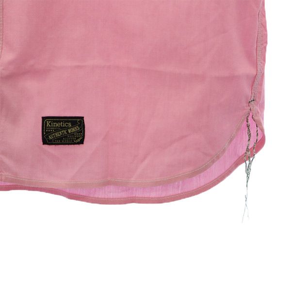 kinetics キネティックス 長袖 ミリタリーシャツ ピンク メンズ