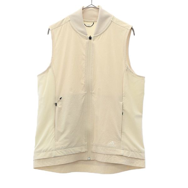 アディダス プリント トレーニング ジップアップ ベスト OT ベージュ adidas スポーツ ウォームアップ レディース