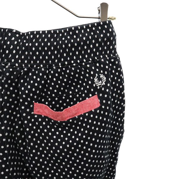 FRED PERRY フレッドペリー ドット クオーター パンツ M ブラック クロップド レディース