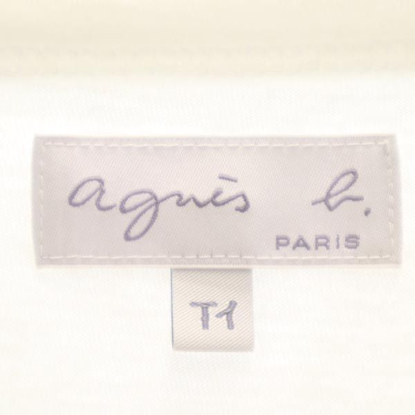 アニエスベー 日本製 プリント 半袖 Tシャツ T1 ホワイト系 agnes b. レディース