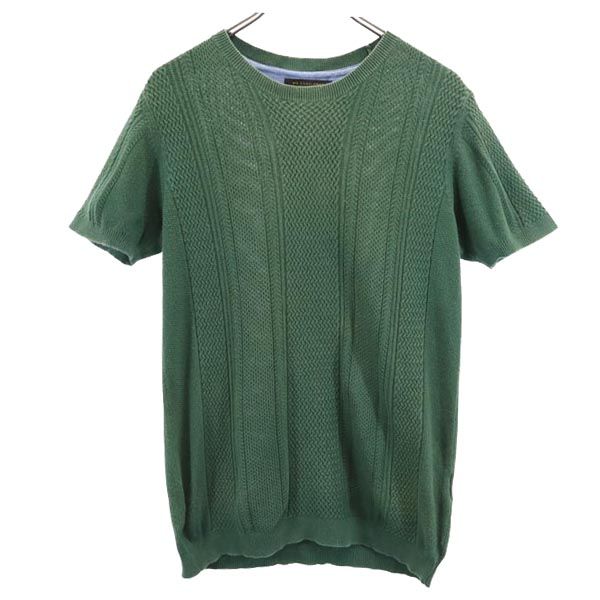Mr.GENTLEMAN ミスタージェントルマン 半袖 セーター M グリーン ニット メンズ
