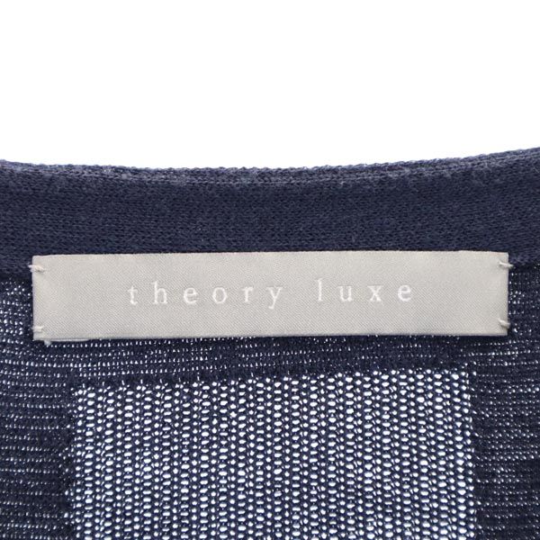 セオリーリュクス 半袖 ニット ワンピース 38 ネイビー theory luxe レディース