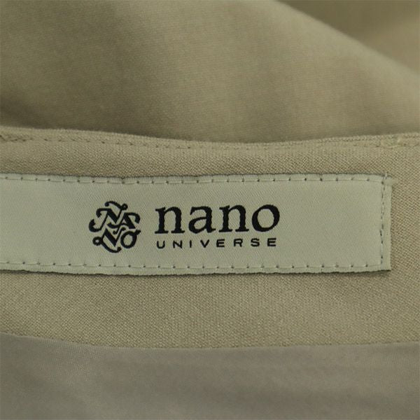 ナノユニバース ノースリーブ ワンピース 36 ベージュ nano universe レディース