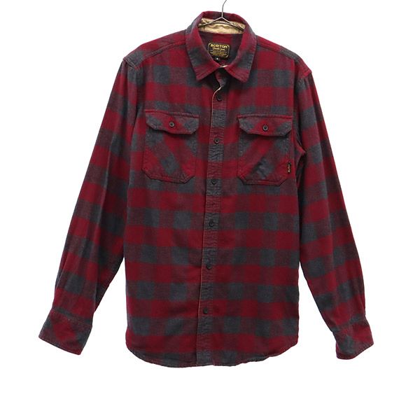 BURTON バートン チェック 長袖 シャツ S パープル系 メンズ