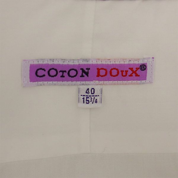 コトンドゥ 長袖 ボタンダウンシャツ 40 ホワイト COTONDOUX メンズ
