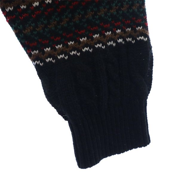 adidas アディダス ウールブレンド 総柄 ゴルフ 長袖 セーター L ブラック スポーツ ニット メンズ