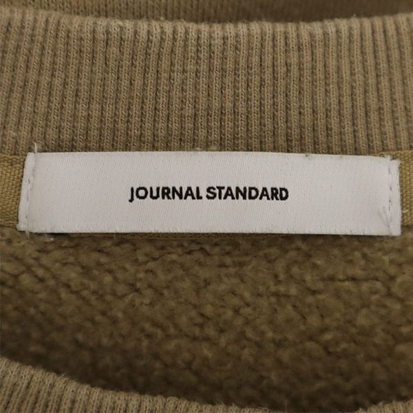 ジャーナルスタンダード 長袖 スウェット トレーナー F ベージュ JOURNAL STANDARD 裏起毛 メンズ