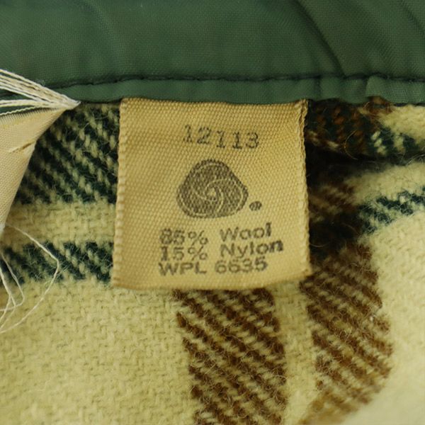 ウールリッチ 60s 70s ウールブレンド チェック 長袖 ボックス シャツ M イエロー系 WOOLRICH ヴィンテージ メンズ