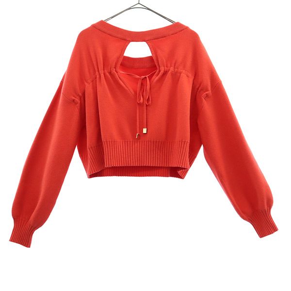 未使用 Diagram ダイアグラム 長袖 ニット 36 レッド セーター レディース